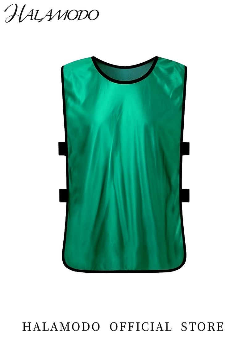 HALAMODO Adult's Soccer Scrimmage Vests Outdoor Sport Pinnies Soccer Jersey Training Vests Football Daily Practice Vests Breathable Loose Vest for Team & Athlete & Youth  - Image 2