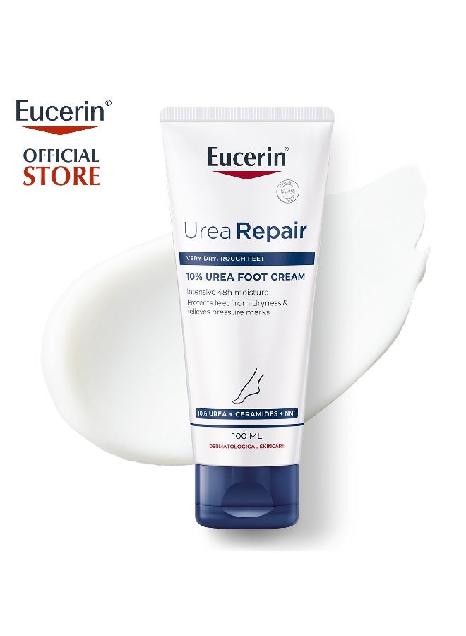 Eucerin Urearepair Plus 10% Urea Foot Cream With Ceramide Suitable For Mature And Diabetic Skin 100ml 100ml - Image 1
