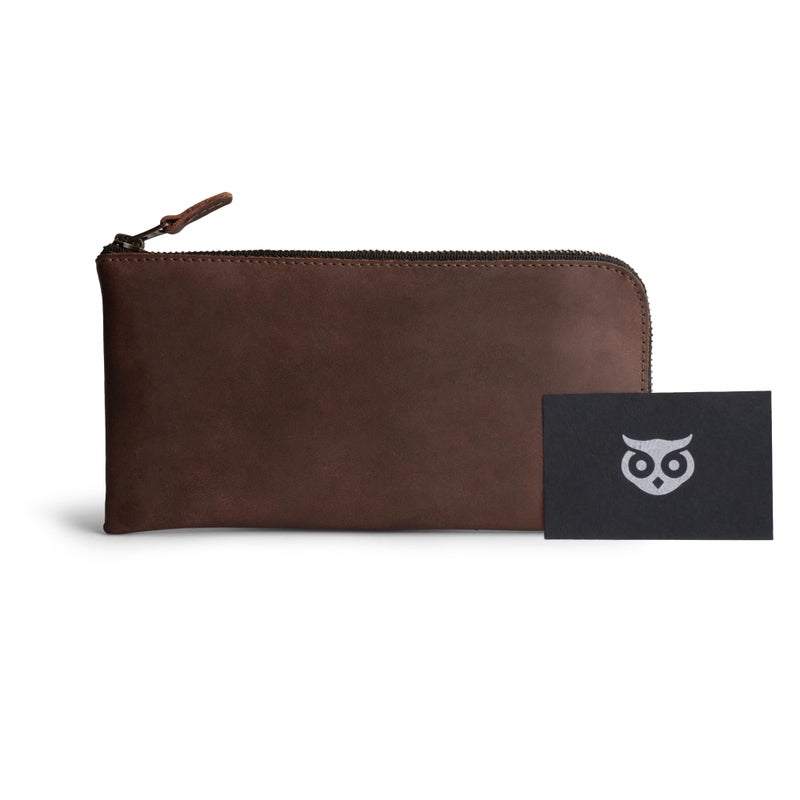 Hide & Drink, Leather Long Zippered Wallet, Holds Up to 8 Cards Plus Coins And Flat Bills, Phone Holder, Travel Essentials, Handmade (Bourbon Brown) - Image 5