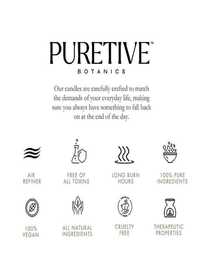 Puretive شمعة "متى وقتي" من بيورتيف | شاي أخضر، عشبة ليمون، ياسمين، مسك | شمعة معطرة مصنوعة من شمع الصويا النقي 100%، بفتيل مزدوج، تدوم حتى 35 ساعة، علاج عطري للاسترخاء، تخفيف التوتر، هدية مثالية، وديكور منزلي، وزن كبير 170 غرام - Image 4