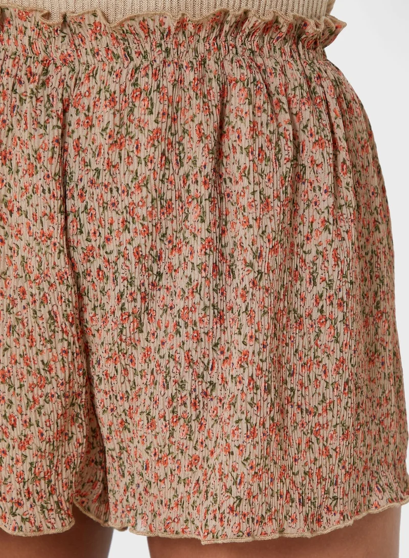 Missguided Petite Co-Ord Ditsy Crinkle Short
