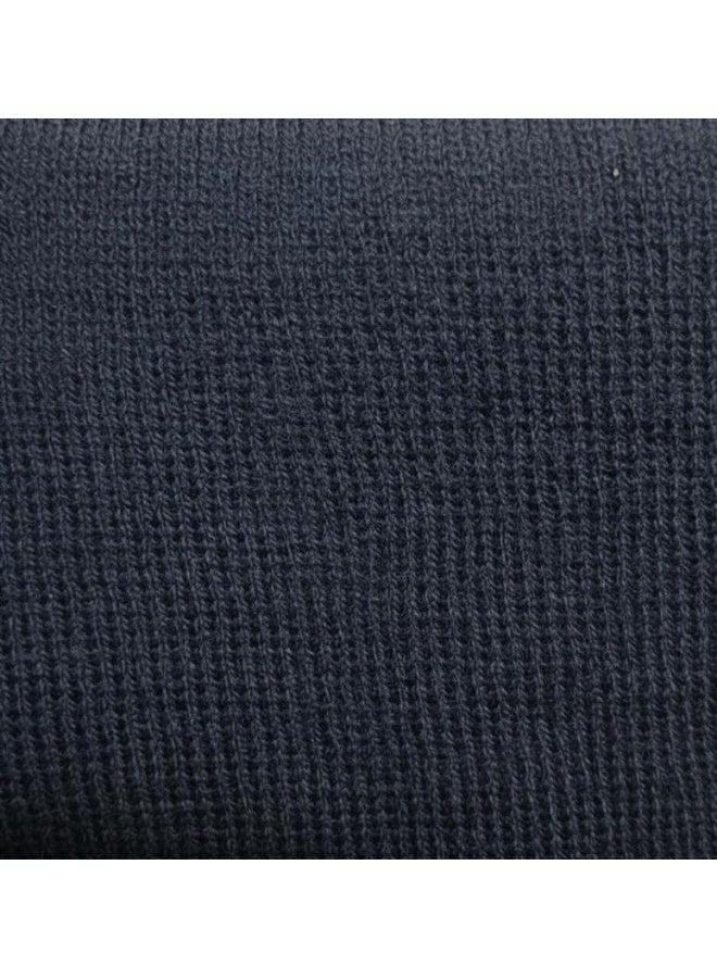 Don't Call Me Jennyfer Knit Scarf - Navy Blue with Yellow Graphic - Image 3