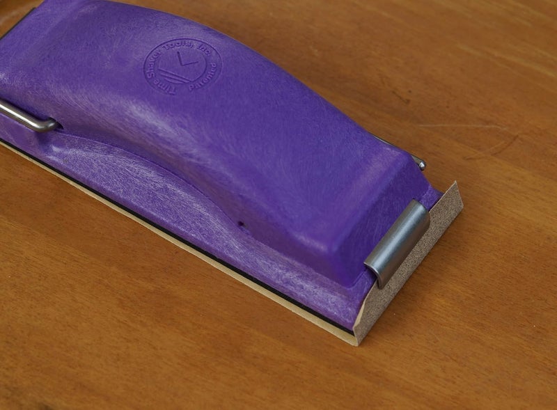 Preppin' Weapon Time Shaver Tools Ergonomic Sanding Block, for Wet and Dry Sanding! Easy to Load, Multi-purpose Plain Paper Sander! 1 Purple Color Coded Hand Sander - Image 2