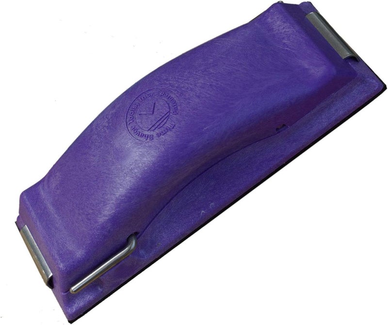 Preppin' Weapon Time Shaver Tools Ergonomic Sanding Block, for Wet and Dry Sanding! Easy to Load, Multi-purpose Plain Paper Sander! 1 Purple Color Coded Hand Sander - Image 1