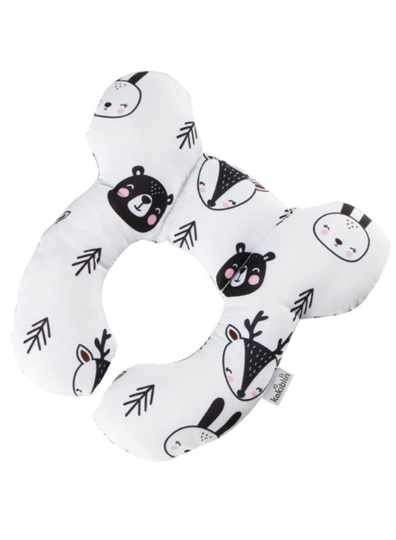 Jingke Baby Travel Pillow, Infant Head and Neck Support Pillow, for 0-2 Years Old Baby (Bear) - Image 2