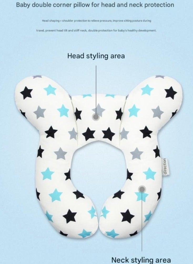 Jingke Baby Travel Pillow, Infant Head and Neck Support Pillow, for 0-2 Years Old Baby (Bear) - Image 4