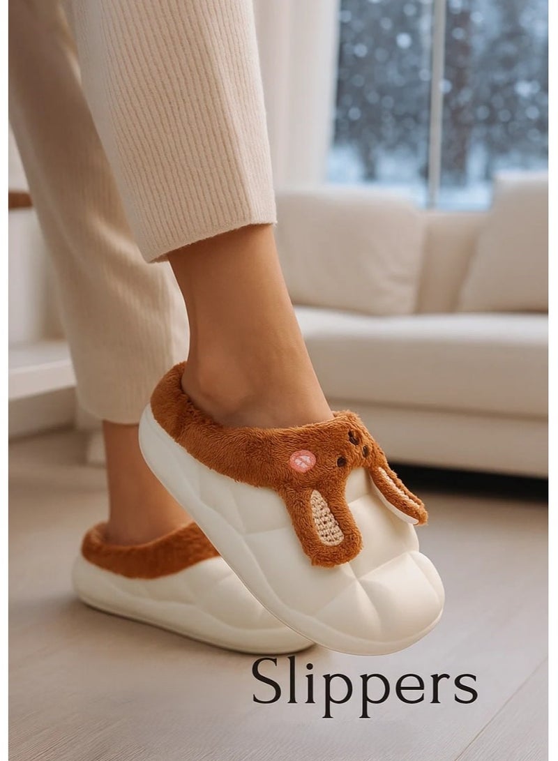 سليبر شتوي منزلي نسائي مبطن بالفرو – تصميم  لطيف ومريح ومميز - مقاس 35 - Image 2