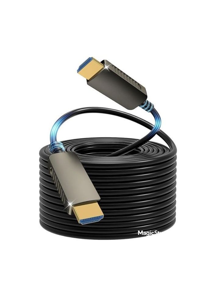 Generic HDMI Fiber Optic Cable 100 Meters – Supports 8K 60Hz, 4K 120Hz, High-Speed 48Gbps, eARC, HDCP2.2 Compatible 