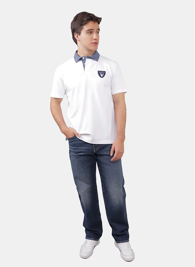 American Eagle Embroidered Logo Half Sleeve Polo Shirt