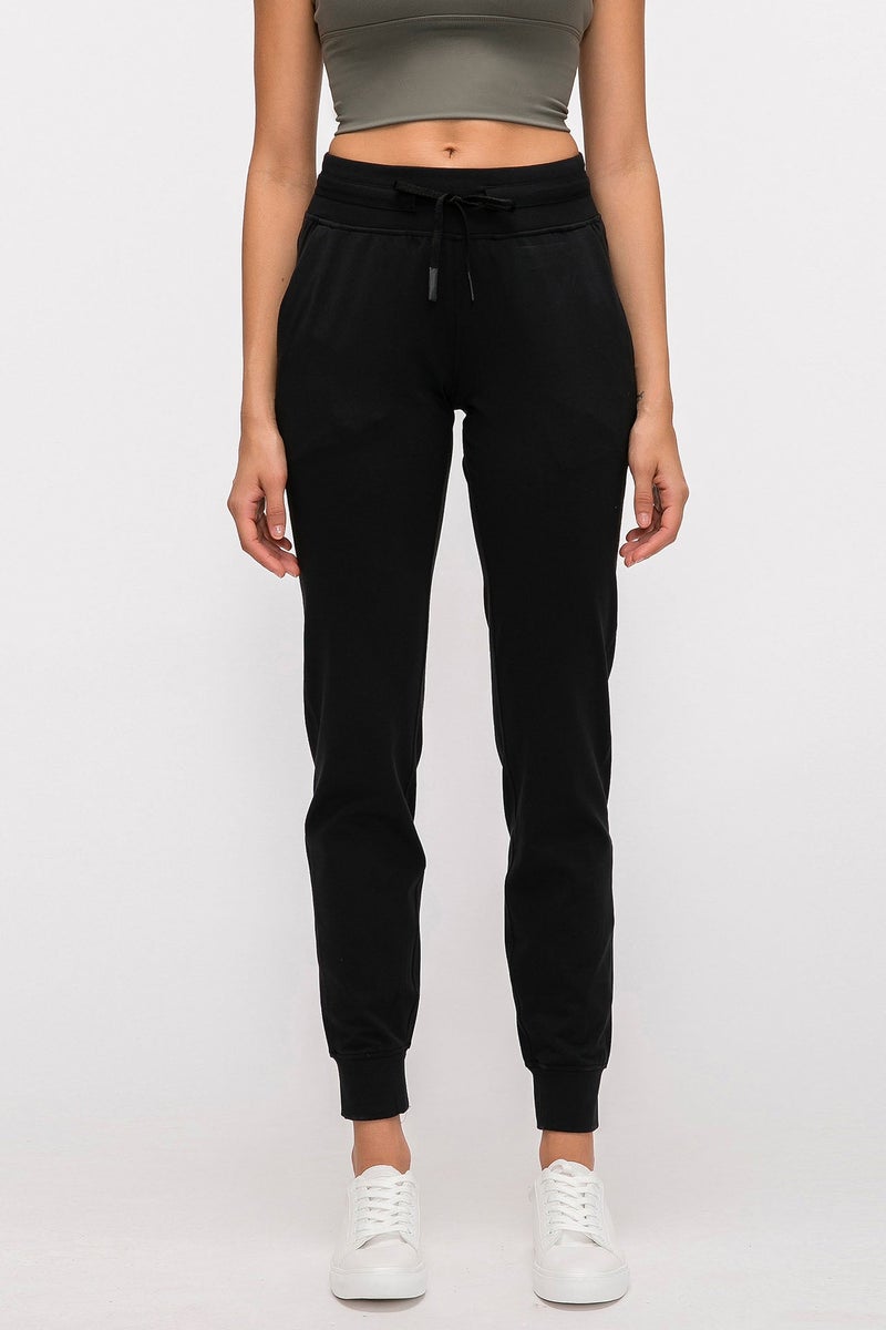 SVL بنطال رياضي نسائي محتشم بجيوب - أسود - SVL - Image 1