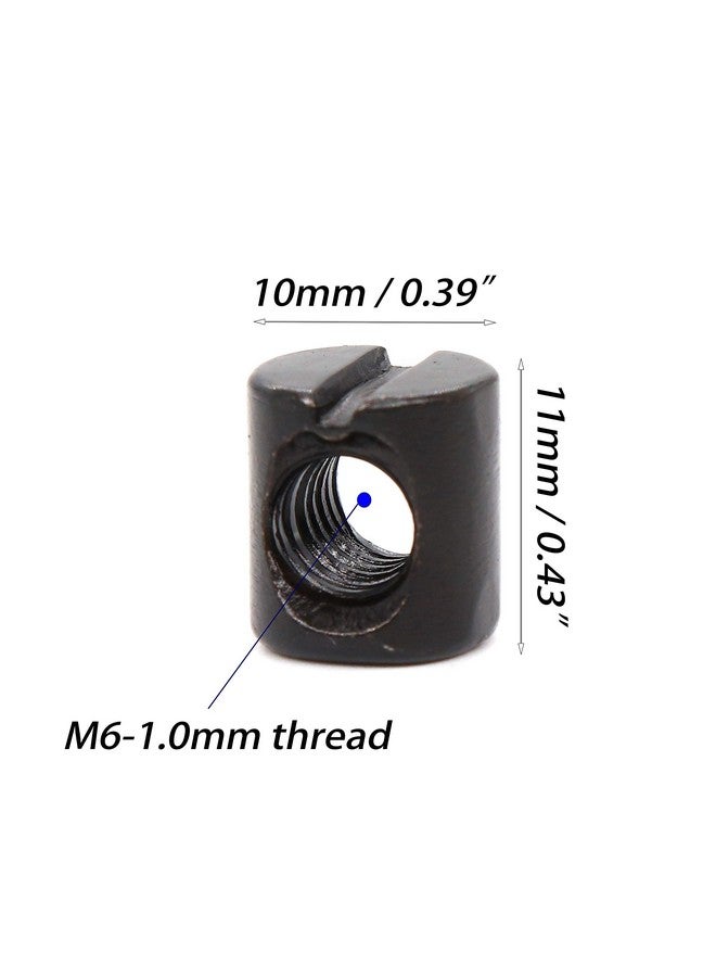cSeao 10-Pack M6 70mm Black Socket Cap Screws Barrel Nuts Set for Furniture Crib Chairs Baby Bed - Image 4