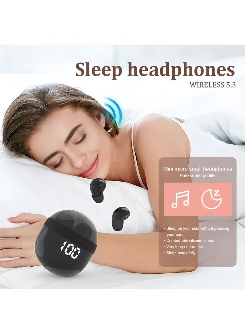 Egolav Invisible mini Bluetooth headphones, wireless Bluetooth ultra-small micro headphones, work hidden low-profile headphones, sleeping side-lying headphones, Bluetooth 5.3 long battery life, call noise reduction IPX5 waterproof - Image 3