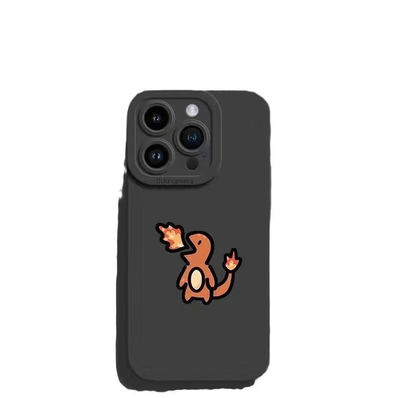Small Fire Dragon Shark Apple 15 Mobile Phone Shell for iPhone13/14Promax Couple Shell 11 Straight Edge 12 - Image 4