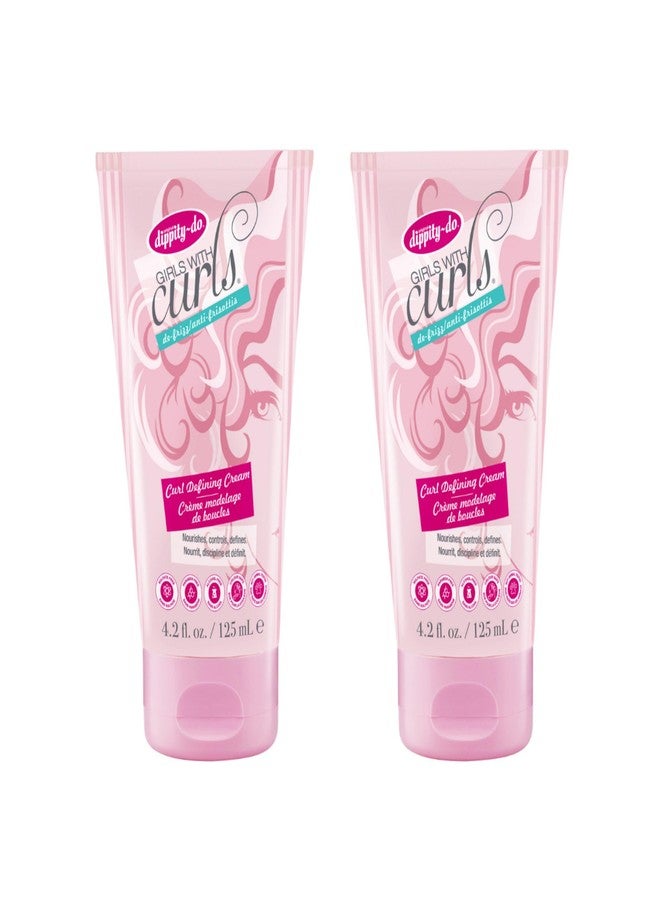 dippity-do Dippity Do Girls with Curls Leave-In Curl Defining Cream - Anti-Frizz Styling Cream for Curly & Wavy Hair - Includes Shea Butter & Coconut Oil to Strengthen & Protect - 125 mL/4.2 fl oz - 2 Pack - Image 1