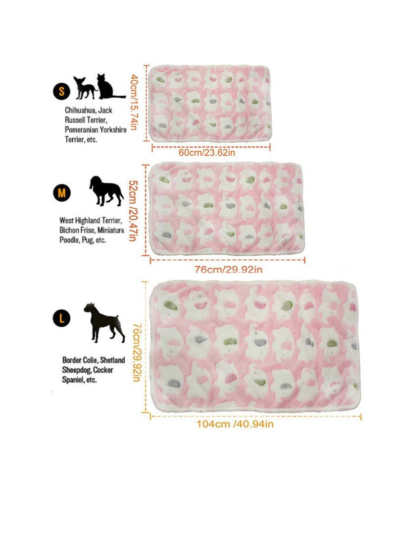 Generic 3 Pack Dog Blankets, Ultra Soft Elephant Pattern Pet Blanket, Cozy Flannel Throw for Small Dogs and Cats (23"x16", Blue/Pink/Yellow)  - Image 5