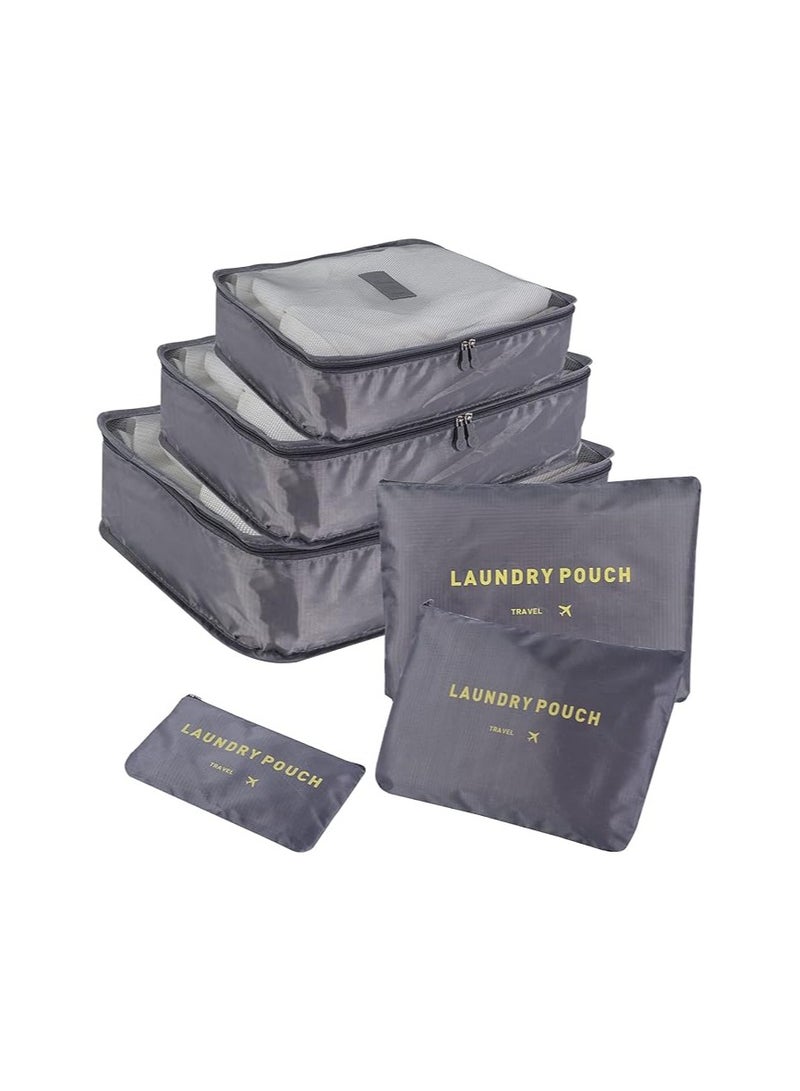 Mn 6pcs Set Travel Luggage Organizer Packing Cubes Set Storage Bag Waterproof Laundry Bag Traveling Accessories - Image 1