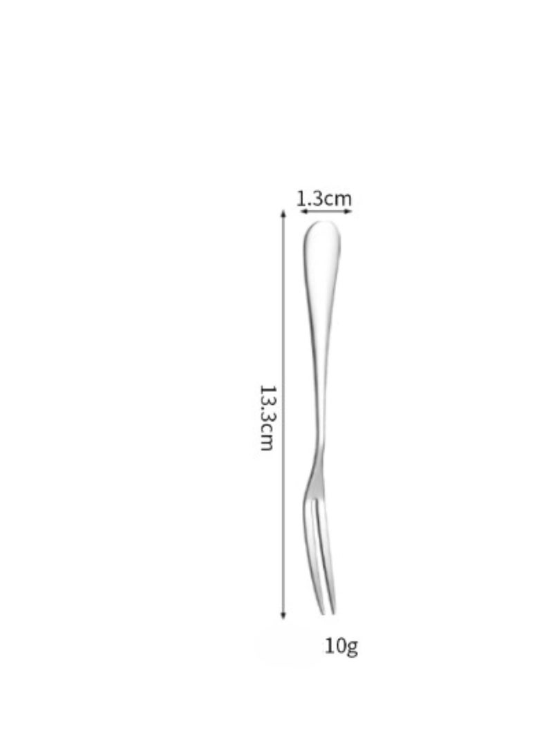 Huitich 3-Piece Mini Stainless Steel Dessert Fork Set (13.3 cm, 10g) - Image 2