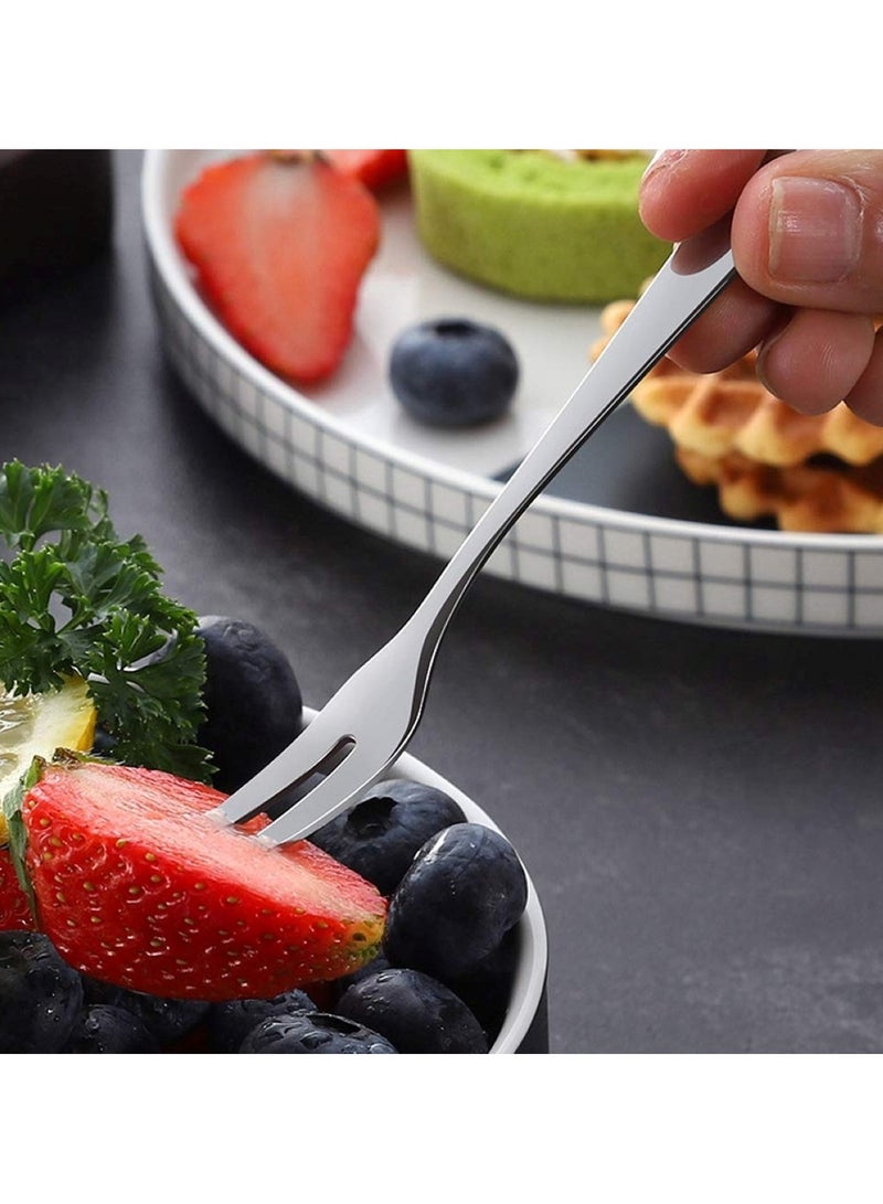 Huitich 3-Piece Mini Stainless Steel Dessert Fork Set (13.3 cm, 10g) - Image 3