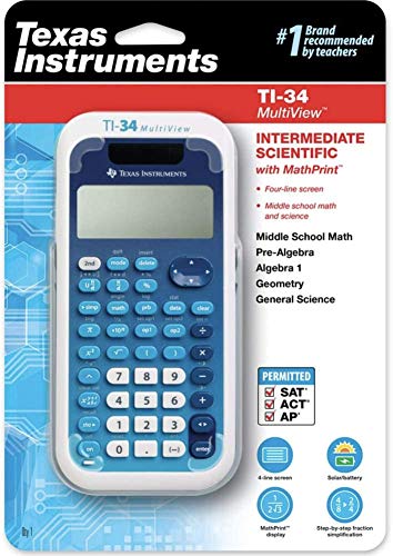 Texas Instruments TI-34 MultiView Scientific Calculator - Blue/White - Image 4