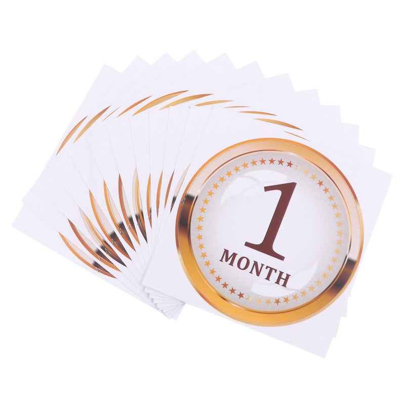 Newborn Baby Monthly Milestone Stickers Set For Scrapbook Photo Album - Image 2