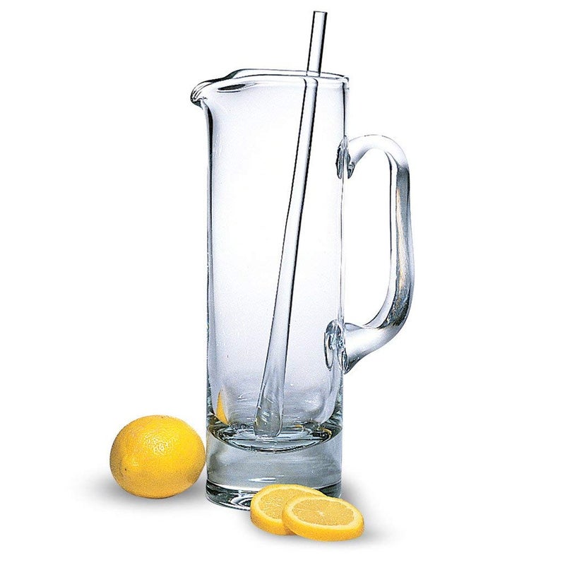 Badash The Manhattan  A Hand Crafted Lead Free Fine Polish Crystal Martini Pitcher 100 Mouth Blown Oversized Martini Pitcher with bonus stirrer Holding 54 oz 