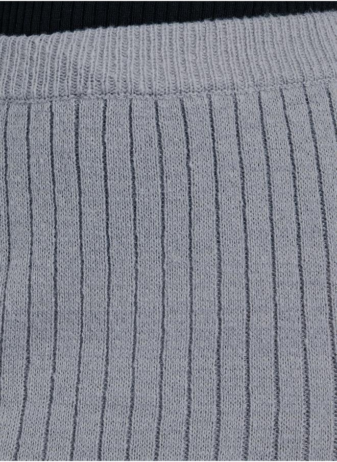 Styli Ribbed Knit Midi Skirt with Side Slit  - Image 5