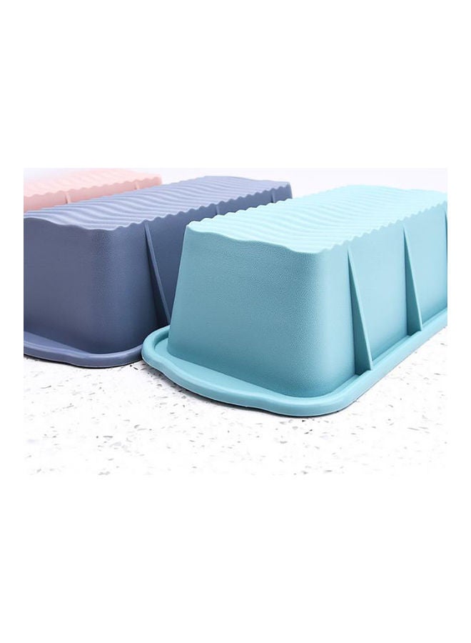 Loquat Rectangular Silicone Non-Slip Bread Toast Mold Blue 25x12x6.8cm - Image 4