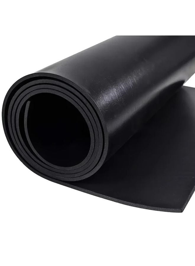 Black Solid Rubber Sheet Roll 9.84 x 39.4 x 0.08 Inches Cushioning Strip Pad - Image 2