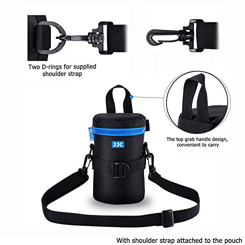 JJC Camera Lens Pouch Case for Canon RF 85mm EFS 55250mm EF 2470mm Nikon Nikkor AF 70300mm More Zipper Polyester Lens Protective Bag Interior Size 31x61 - Image 3