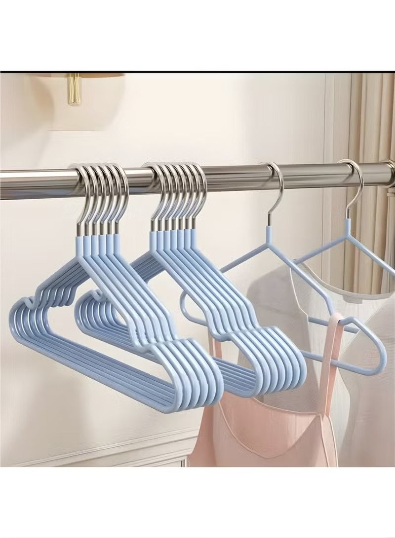 طقم شماعات ملابس معدنية بطبقة سيليكون مانعة للانزلاق، ألوان متنوعة، 30 قطعة، تصميم نحيف موفر للمساحة - Image 2