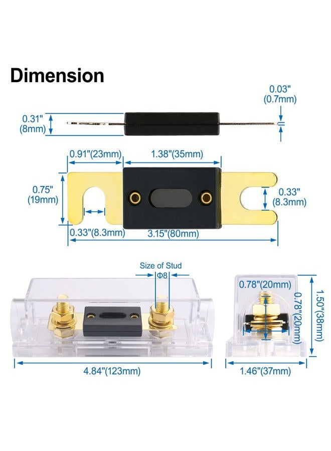 Baomain ANL-60A Electrical Protection ANL Fuse 60 Amp with fuse holder 1 Pack - Image 5