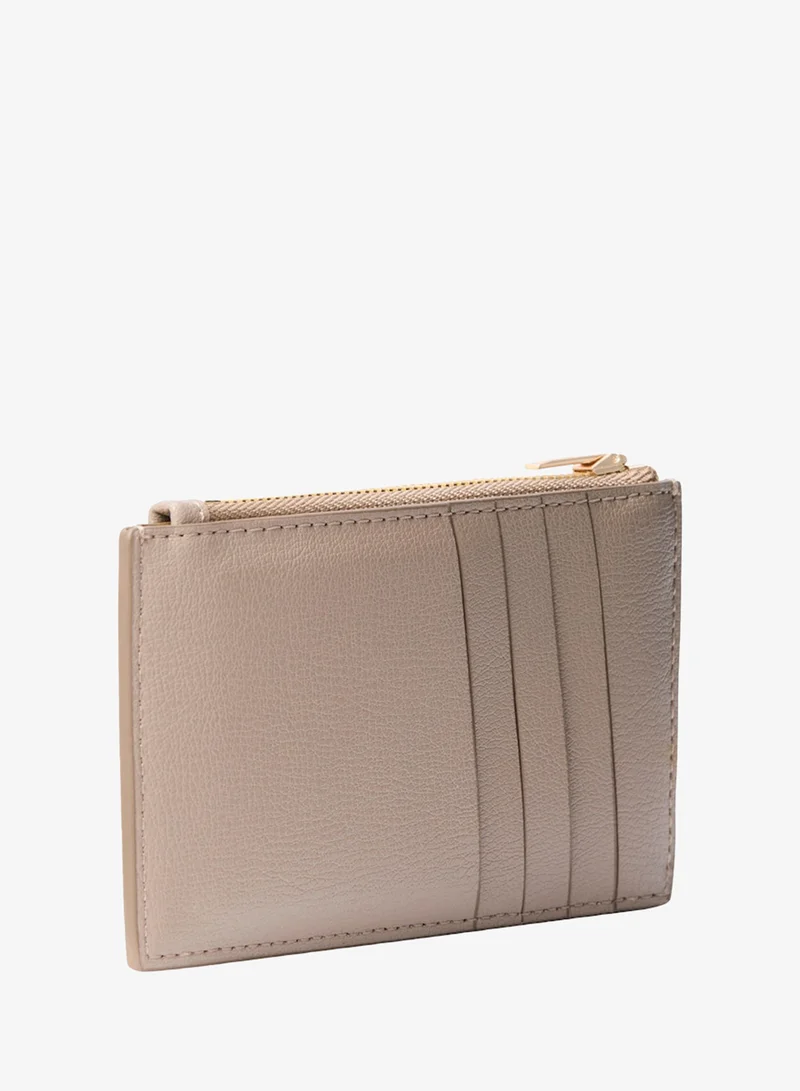 CALVIN KLEIN Foil Logo Zip Card Holder