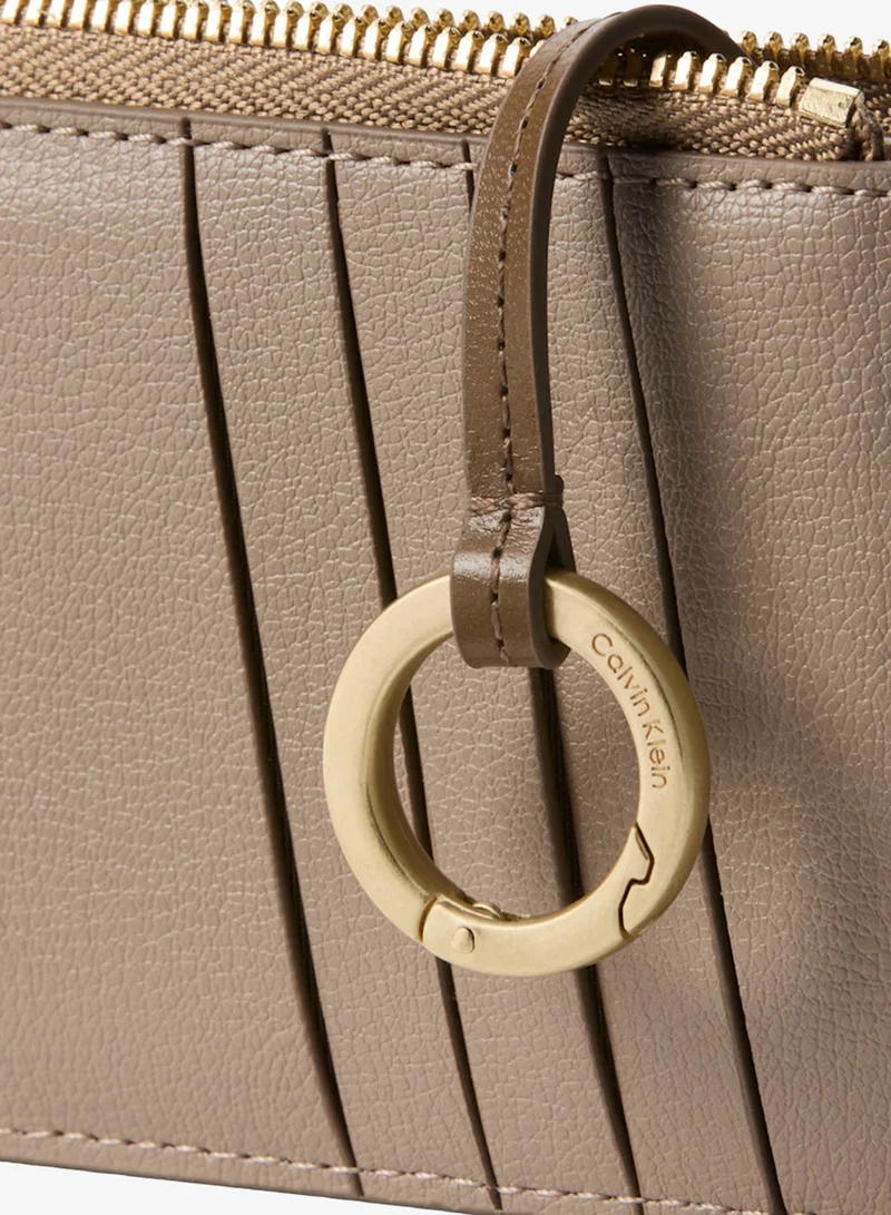 CALVIN KLEIN  Foil Logo Zip Card Holder for Women | Best Price UAE