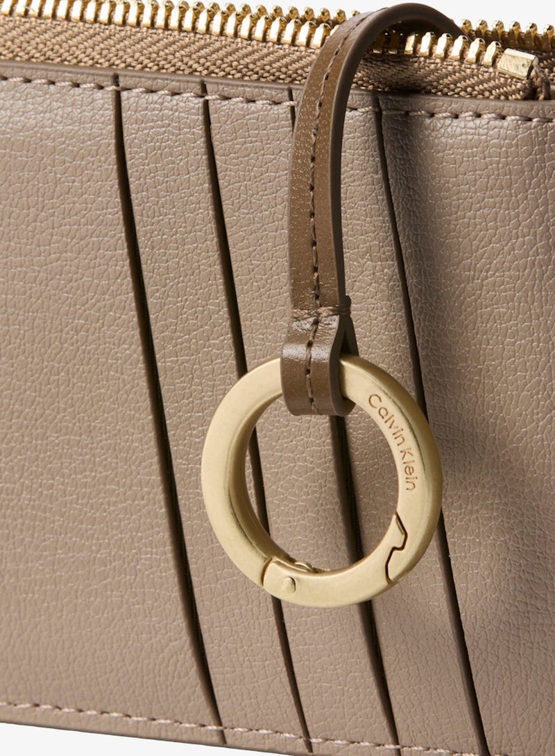 CALVIN KLEIN Foil Logo Zip Card Holder - Image 3