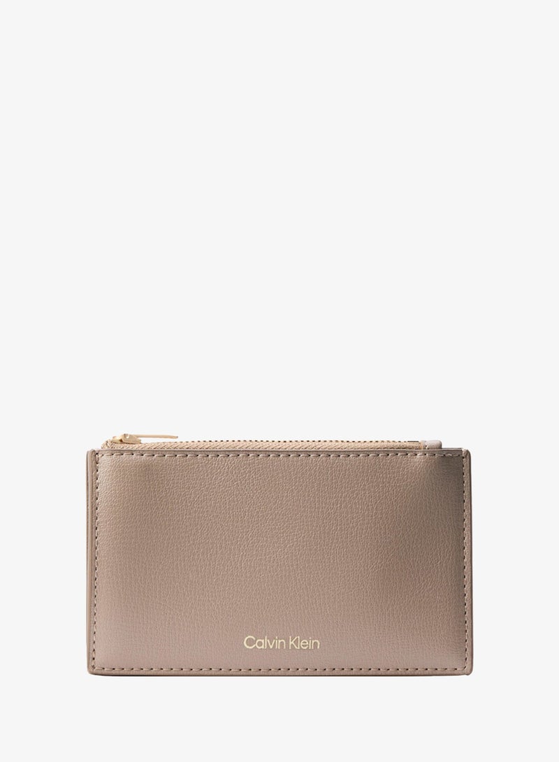 CALVIN KLEIN Foil Logo Zip Card Holder - Image 1