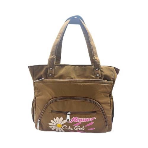 Yatee Girls Tote Bag - Shoulder Beige Handbag for Women & Teenagers, Stylish Travel & College, office with Zipper Compartments Tote for Women | Zipper Handbags | Multiple Pockets - Image 1