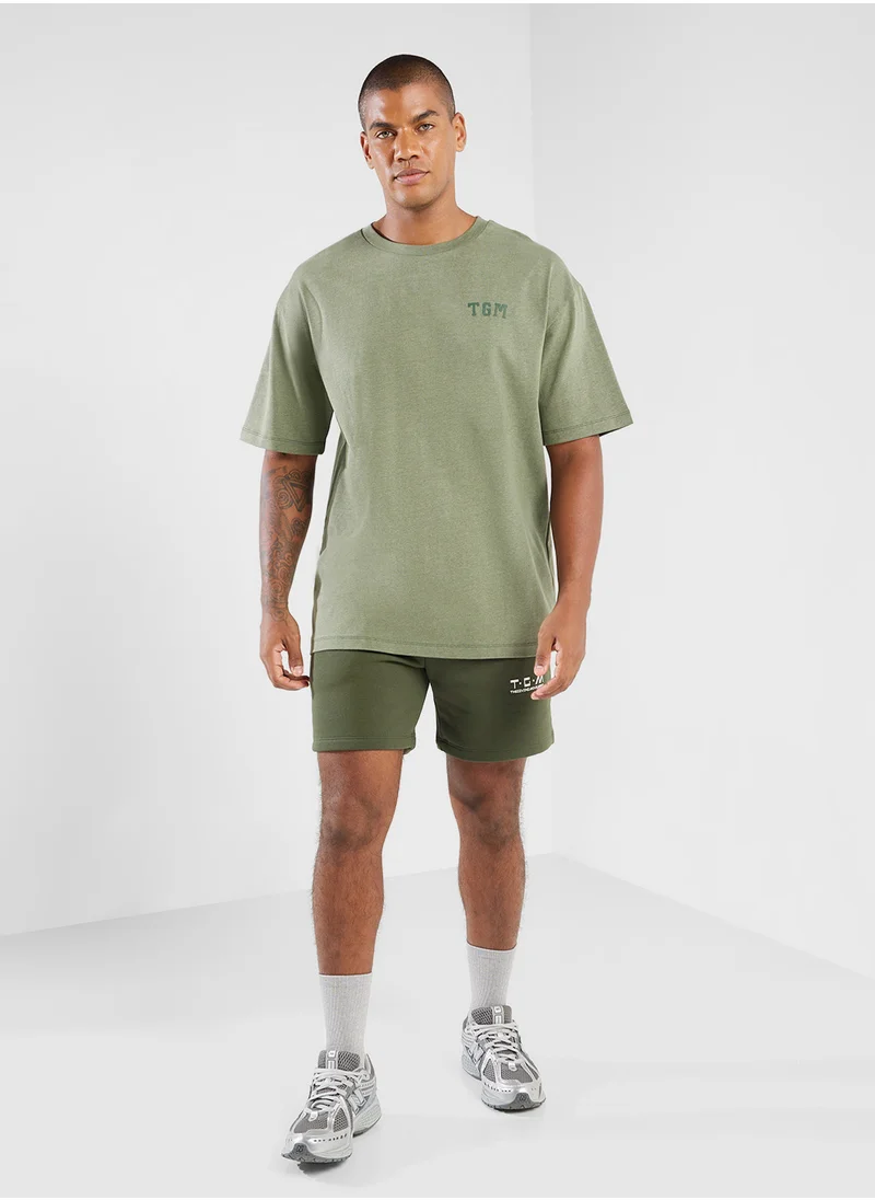 ذا جيفينج موفمنت Oversized Racing Printed T-Shirt