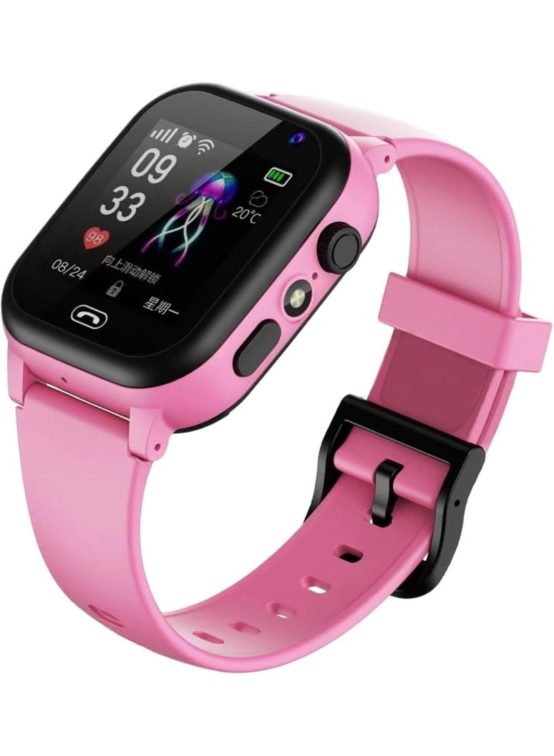 Hope Kids Smart Watch, 1.5 inch Touchscreen with GPS Tracker, SOS Call, SIM Card, Camera & Games, IP67 Water Resistant - Pink - Image 1