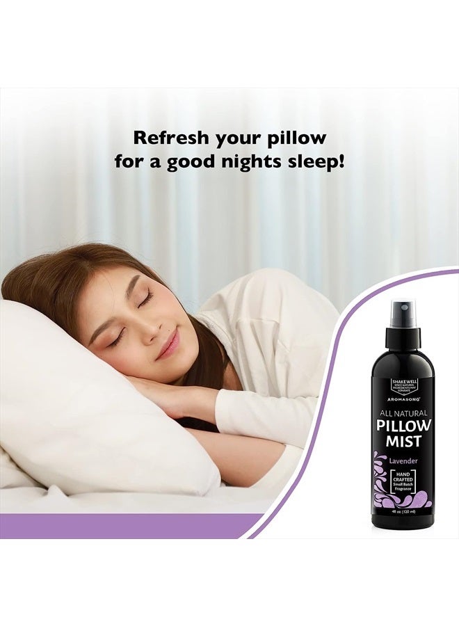Aromasong Lavender Pillow Spray - All Natural Calming Linen & Bedtime Mist for Deep Sleep - Aromatherapy Botanical Essential Oils for Sleeping - for Relaxing Stress Fragrance Scent - Image 4