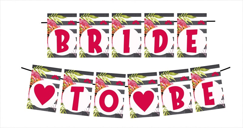 Balloonistics Balloonistics New Bride to Be Banner Bunting Flags for Bridal Shower Bachelorette Hen Night Party  - Image 1