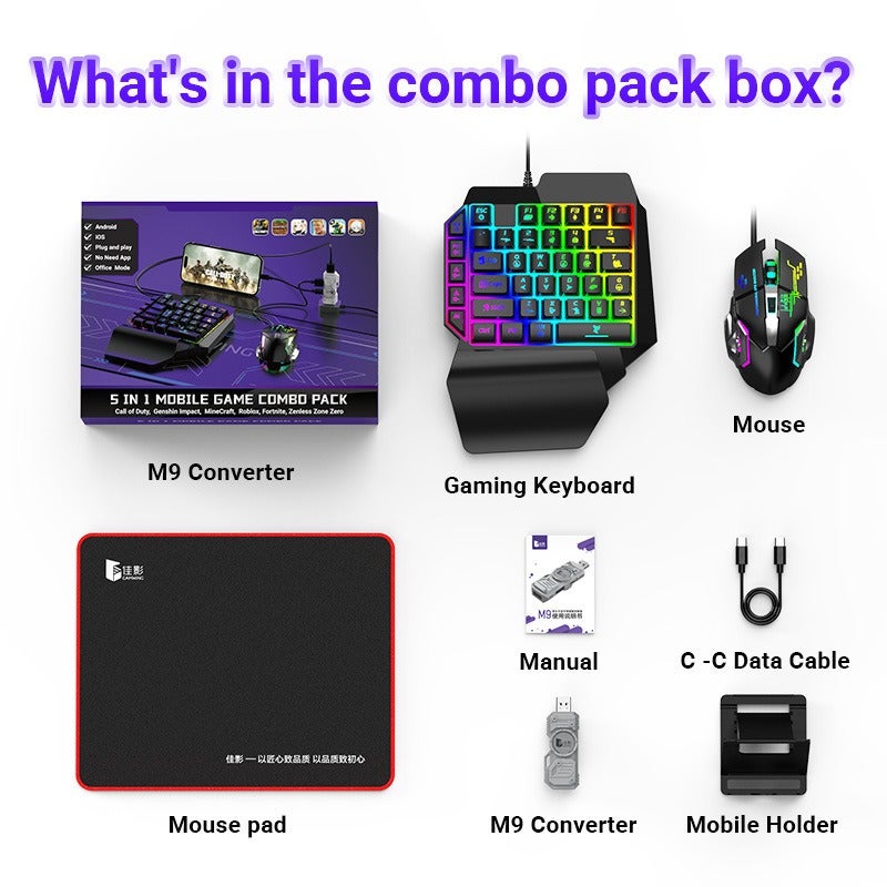 Jiaying M9 Mobile Game Converter for Android iOS, Native Phone Controller, Direct Connect and Play