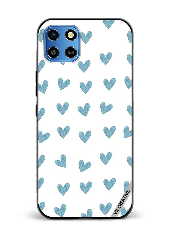 VR CREATIVE Protective Case Cover For Infinix Smart 6 HD Blue Heart Design Multicolour - Image 1