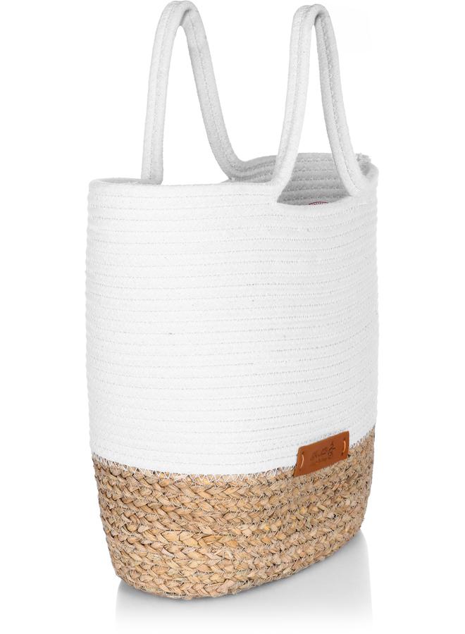 Alsaif Wicker Thermos Bag 36 X 36 Cm White - Image 2