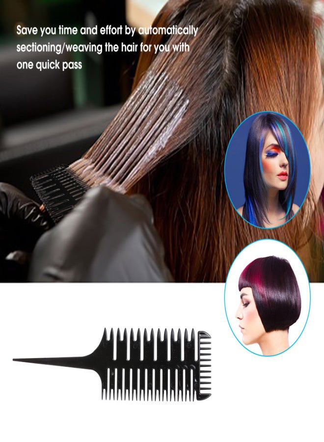 Hair Dyeing Comb 3-Way Sectioning Highlight Comb Professional Weave Weaving Comb Hair Dye Styling Tool For Salon Use - Image 3