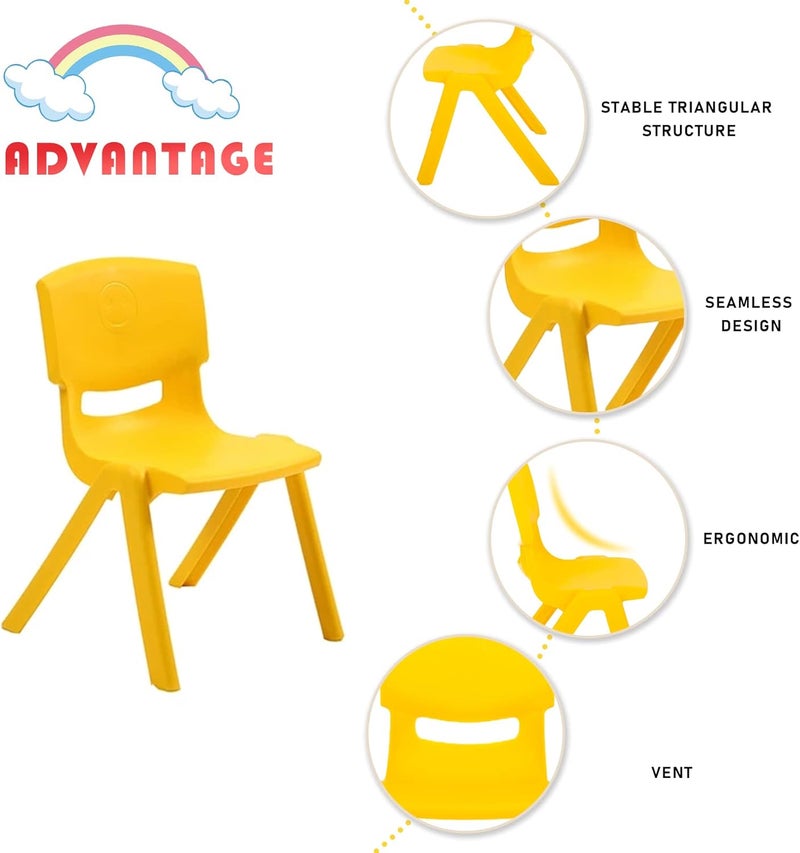 XIANGYU Durable And Wonderful Plastic Stacking Chair For Kids (YELLOW, 28CM) - Image 3