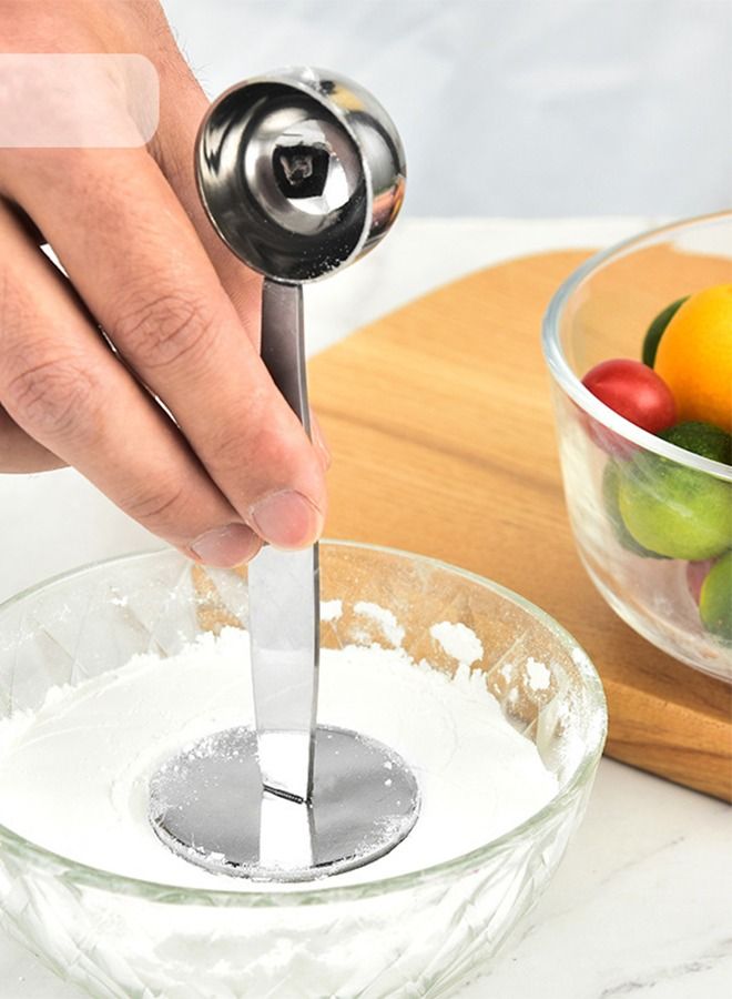 general ملعقة قهوة 2 في 1 من الفولاذ المقاوم للصدأ باللون الذهبي - Image 2