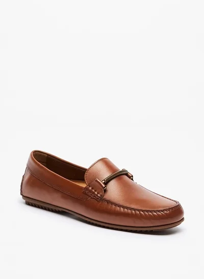 DUCHINI Men's Solid Slip-On Moccasins