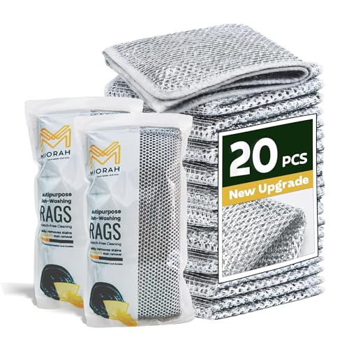 MIORAH 20Pc Steel Scrubber for Kitchen Utensils Non-Scratch Dishwash Scrub for Kitchen Cleaning | Utensil Cleaner Scrub & Vessel Cleaning Tool Silver - Image 1