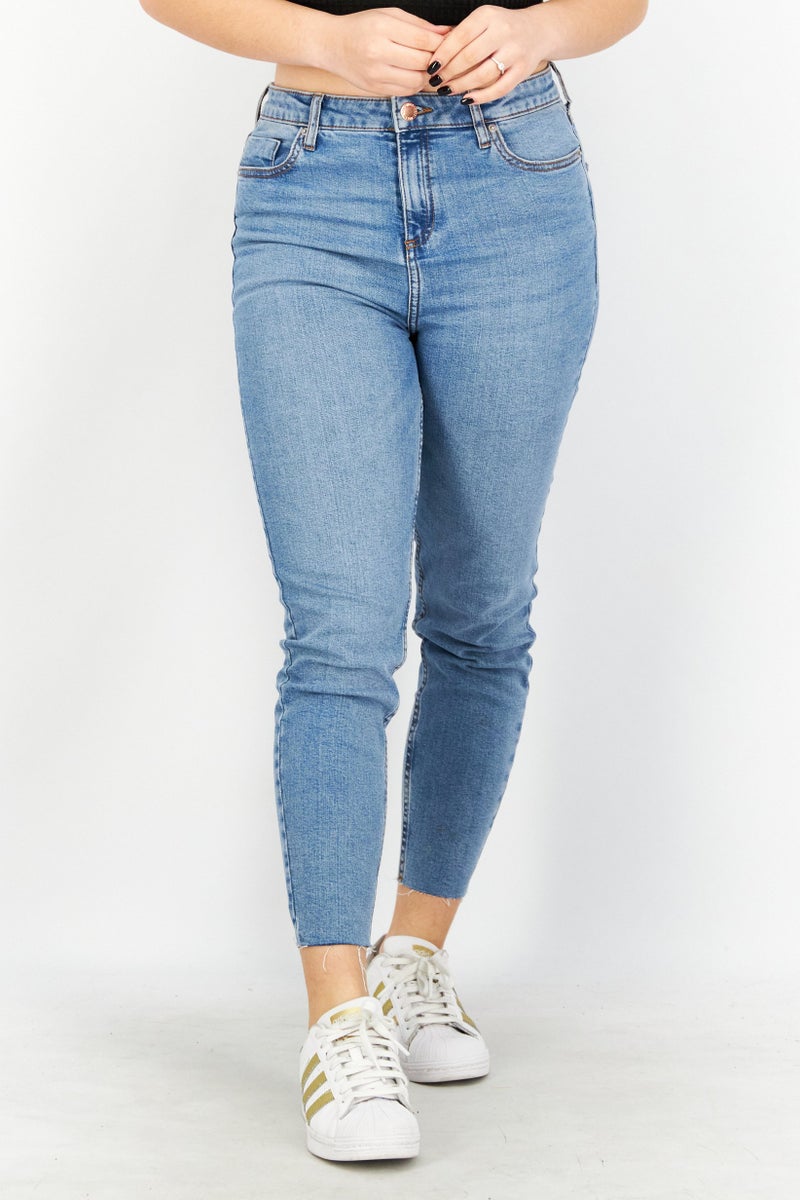 Denim Women Regular Fit Wash Non-Stretchable Denim, Blue - Image 1