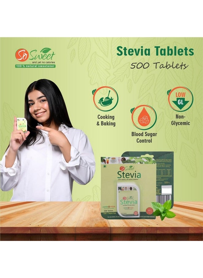 So Sweet أقراص ستيفيا الحلوة بدون سكر 500 وقطرات ستيفيا السائلة 100 طبيعياً محلي خالي من السعرات الحرارية - Image 5